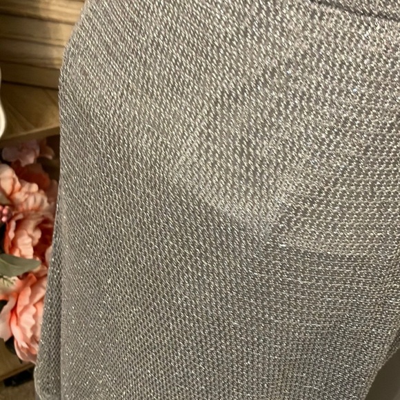 Elegant Silver Crochet Maxi Skirt Sz Medium to Large - Picture 6 of 9